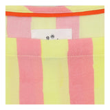 Top Coral Yellow Stripe Short Sleeve Woven
