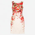 Ivory Red Tulip Floral Sleeveless Cotton Stretch P