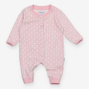 Pink Hearts Footless Sleepsuit
