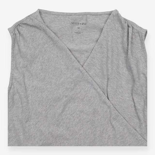 Nursing Top Grey Marl Cotton Skin-to-Skin Wrap