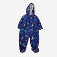 Navy pramsuit with dog print