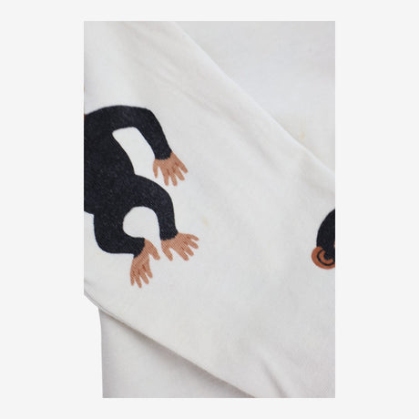 Cream Zip Sleepsuit with Monkeys