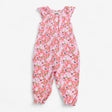 Romper Woven Frill Sleeve Pink Floral Ladybird Bee