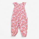 Romper Woven Frill Sleeve Pink Floral Ladybird Bee