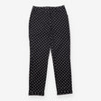Polka Dot Slim Fit Trousers Black White