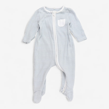 Sleepsuit Zip Blue Striped
