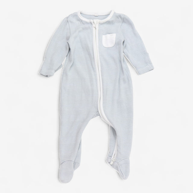 Sleepsuit Zip Blue Striped
