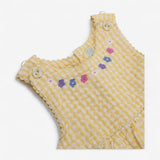 Dress Yellow Gingham with Mouse and Butterfly