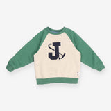 Sweater Green and Beige J Polo Applique