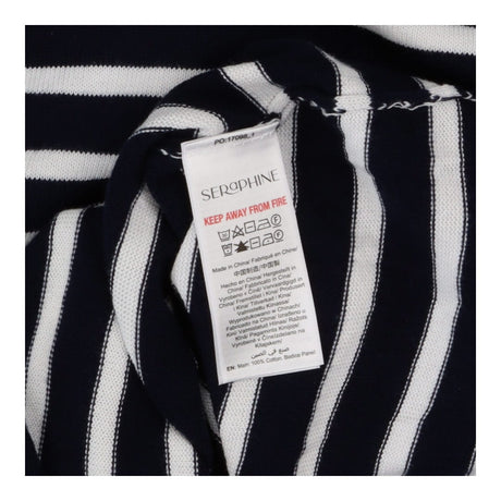 Nautical stripe knit dress with anchor gold hardwa