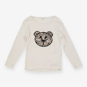 Tee Shirt Long sleeve Cream Bear and Animal Prints