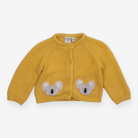 Cardigan yellow koala pockets