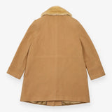Camel Faux Fur Collar Long Coat