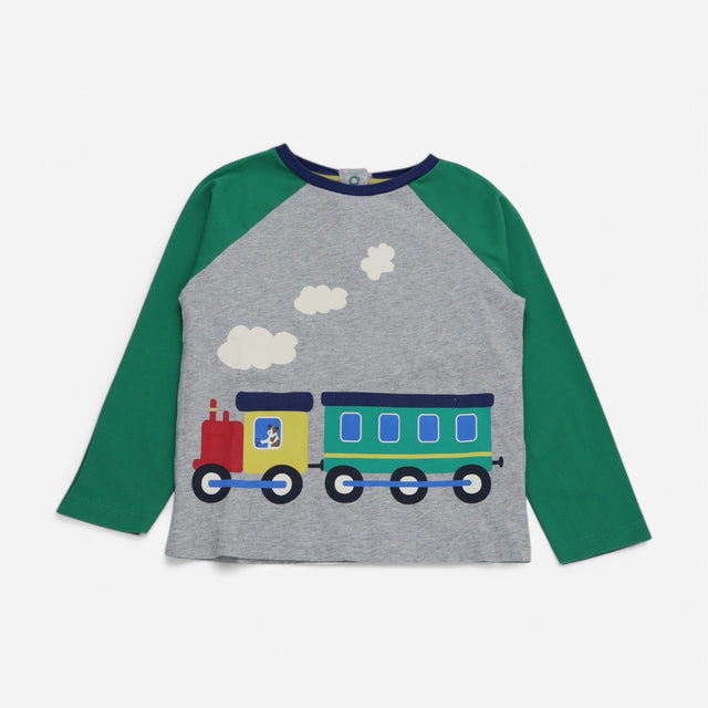 T-shirt LS Dog Driving a train