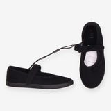 Plimsolls Black with Bow
