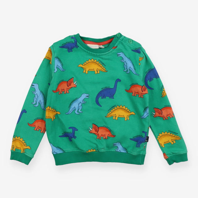 Sweatshirt bright green dinos