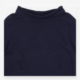 Seasalt Cornwall Navy Cotton Jersey Roll Neck 3/4 