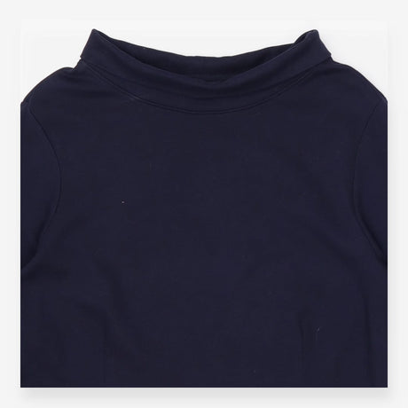 Seasalt Cornwall Navy Cotton Jersey Roll Neck 3/4 
