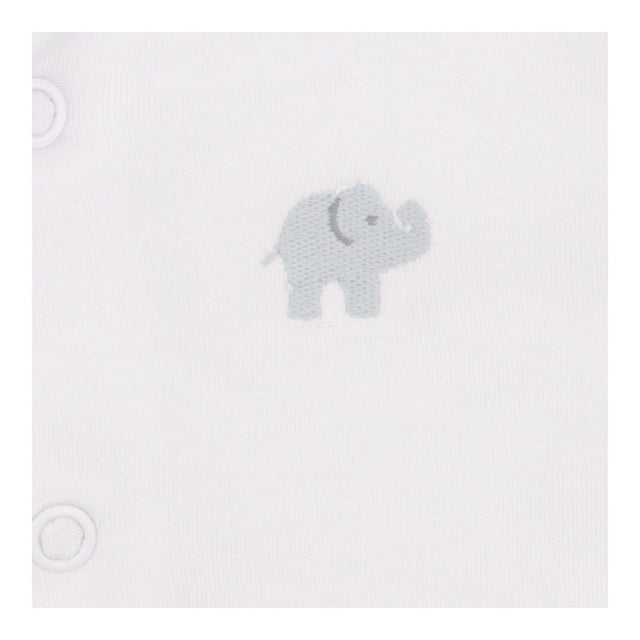 Cardigan jersey white small grey elephant