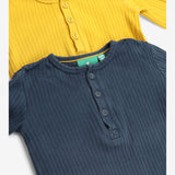 Bodysuits long sleeve ribbed midnight and golden 