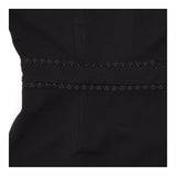 Black Embellished Waist Short Sleeve Sheath Dress