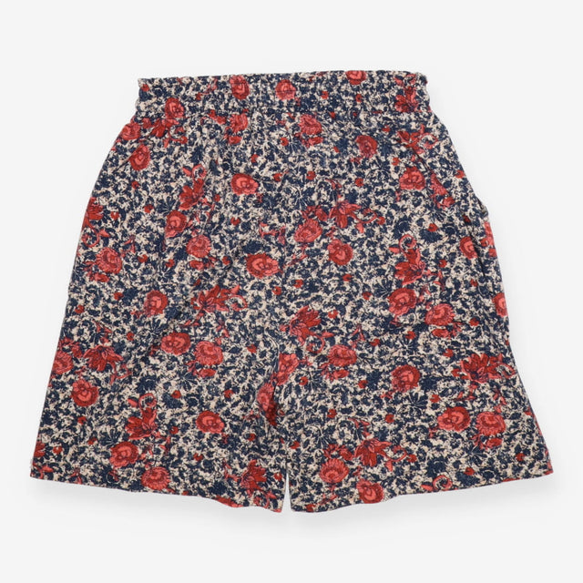 Floral Print Pull-On Woven Shorts Pink Navy