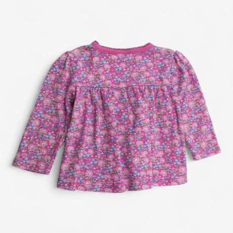 Top pink floral peplum