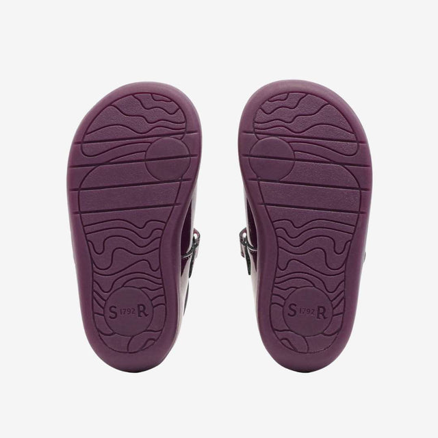Puzzle blackcurrant glitter first walking shoe