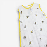 Sleeping bag white bees yellow edging 