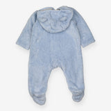 Pramsuit Blue Fleece with Shooting Star Lining