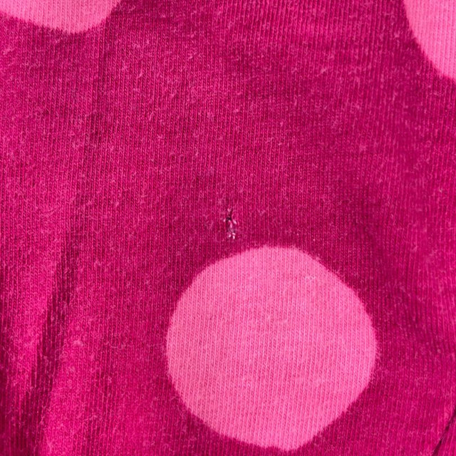 L/S pink polka dot dress with pockets