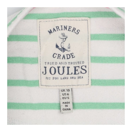 Joules Green Stripe Long Sleeve Top – 100% Cotton 