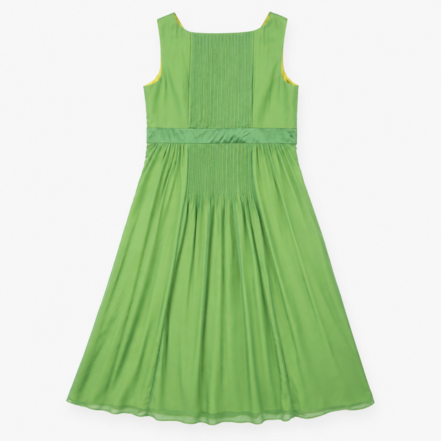 Silk Dress Green Beaded Empire Waist Occasion