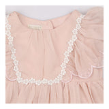 Party Dress Pink Floral Frill
