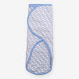 Swaddle wrap white with blue elephants