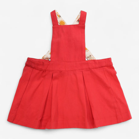 Pinafore Dress Red