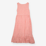 Dress Pink Ditsy Floral Viscose Tie Waist Midi