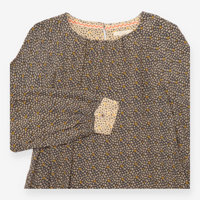 Top Grey Ditsy Floral Long Sleeve