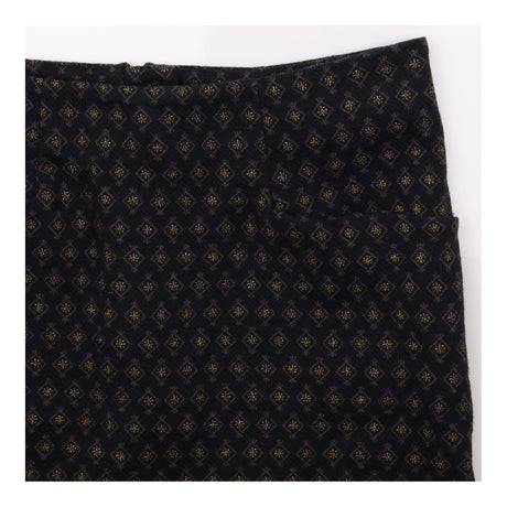 Charcoal Grey Gold Geometric Patterned Skirt