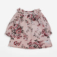 Dress Pink Roses Frill