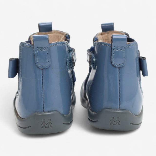 Boots Patent Blue with Bows