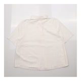 Shirt Popover Short Sleeve White Cotton Oversized