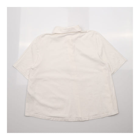 Shirt Popover Short Sleeve White Cotton Oversized