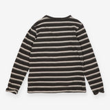 T-shirt Long Sleeve Green and Cream Stripe