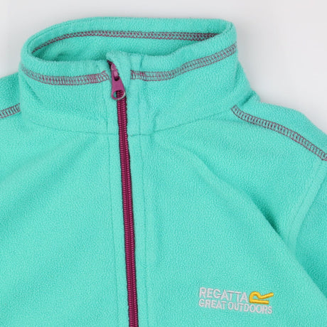 Fleece Jacket green with purple zip