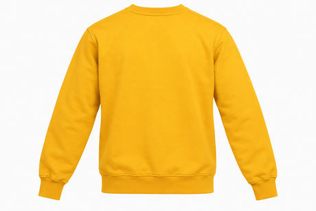 Cotton Crewneck Sweatshirt Mustard Yellow
