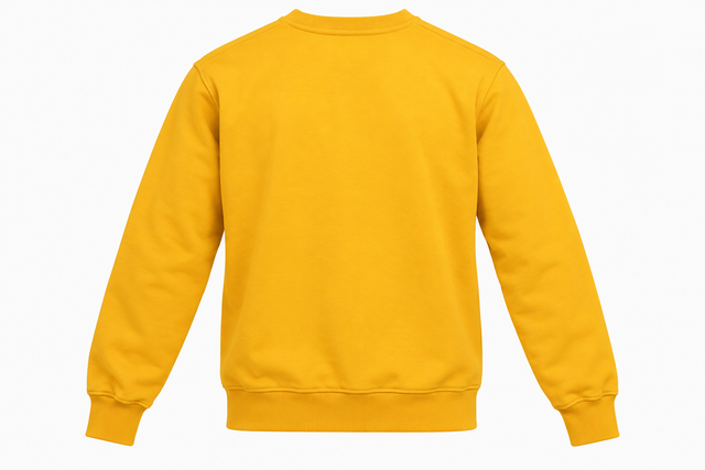 Cotton Crewneck Sweatshirt Mustard Yellow