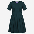 Dark Teal Layered Maternity and Nursing Midi Dress