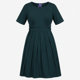 Dark Teal Layered Maternity and Nursing Midi Dress
