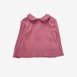 Rose Ribbed Collared LS top